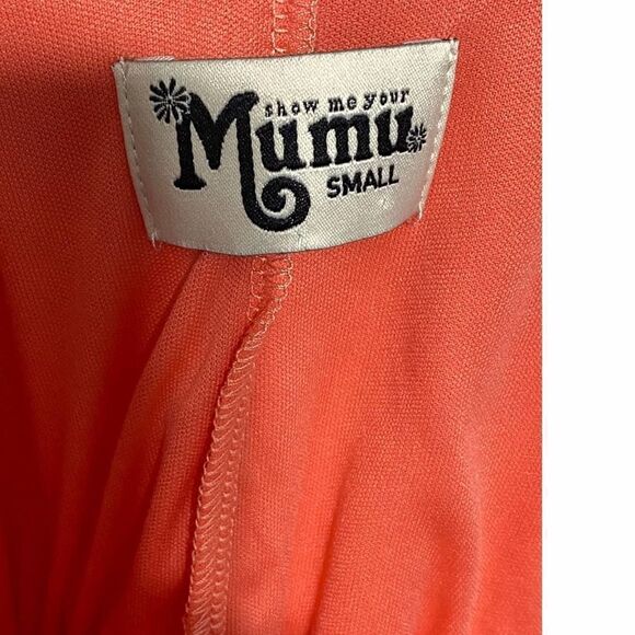 Show‎ Me Your Mumu Kendall Maxi Bridesmaid Wedding Formal Dress SMYM Coral Small - Picture 3 of 13